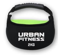 Urban Fitness Kettlebell en tissu, poignée en caoutchouc souple, design sûr au sol, poids remplis de sable en néoprène, force, endurance, entraînement de fitness à domicile, 2 kg