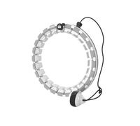 Urban Fitness Smart Cerceau de Fitness lesté, 24 pièces réglables, Compteur numérique, Coussinets en Silicone avec Balle rotative Automatique à 360 degrés, Gris