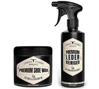 URBAN FOREST Cire pour chaussures 250ml + Nettoyant pour cuir 500ml | Soin premium incolore pour le cuir avec de la vraie cire d'abeille et de l'huile d'avocat naturelle