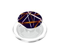 Urban Geometry Bleu Blanc Sienne Marron PopSockets PopGrip pour MagSafe
