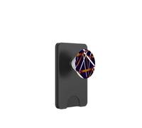 Urban Geometry Bleu Blanc Sienne Marron PopSockets PopWallet pour MagSafe