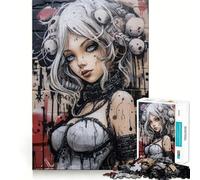Urban Girl V Puzzles 1000 pièces Jeu de Concentration mentale Découpe de précision Bords Lisses Jeu de Construction de Liens significatifs (38x52cm)