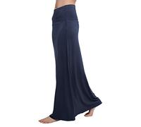 Urban GoCo Jupe Yoga de Femmes Élastique en Forme de Cocon À Taille Haute Longue Maxi Jupe De Large Ouverture (L, Bleu Marine)