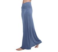 Urban GoCo Jupe Yoga de Femmes Élastique en Forme de Cocon À Taille Haute Longue Maxi Jupe De Large Ouverture (S, Bleu grisâtre)