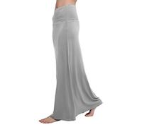 Urban GoCo Jupe Yoga de Femmes Élastique en Forme de Cocon À Taille Haute Longue Maxi Jupe De Large Ouverture (M, Gris Clair)