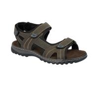 Urban Jacks Sandales de randonnée en similicuir avec triple sangle réglable pour homme