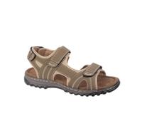 Urban Jacks Sandales de randonnée en similicuir avec triple sangle réglable pour homme, taupe, 42 1/3 EU