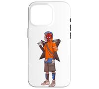 Urban Japanese Anime Devil Masked Read The Bat Warrior Coque pour iPhone 16 Pro