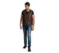 Urban Leather Billy - Messieurs lederweste, ontorio Brown, Taille 48