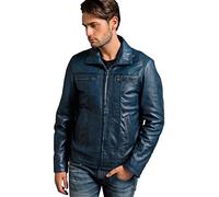 Urban Leather Mixte Ur-336 Veste en cuir Calvin pour homme, Ocean Blue, M EU