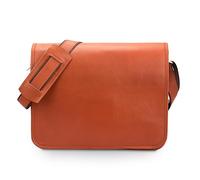 URBAN LEATHER Sac À Bandoulière En Cuir Pour Homme Ou Femme - Pour Ordinateur Portable - Idée Cadeau - 38,1 Cm, Cuir Vintage Marron, Format Compact 15 X 11 X 4 Pouces