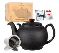 Urban Life Style Théière en grès de qualité supérieure avec infuseur Noir 1,6 l