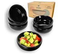 Urban Lifestyle Coupelles sauce 6 pièces 70 ml Porcelaine Noire Petits bols Ø 8 cm Coupelles dips pour sauce soja sushi et aperitif Coupelles rondes AYUMI