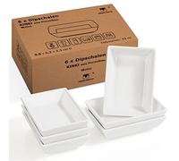 Urban Lifestyle Lot de 6 bols à sauce - 8,8 x 6,2 x 2,3 cm - Bleu - En porcelaine - Pour sauce soja, sushi, amuse-bouches