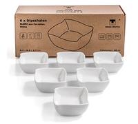 Urban Lifestyle Lot de 6 coupelles à sauce, Porcelaine, blanc, 6,3 x 6,3 x 2,7cm Nami