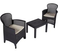 IPAE-ProGarden Ensemble de meubles de jardin Maury's – Anthracite – Standard