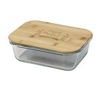 Urban Living BAMBOU & CO FRIGOBOX - BOITE EN VERRE HERMETIQUE AVEC COUVERCLE BAMBOU 1000ML