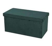Urban Living - Banc de rangement pliable Kube en velours côtelé - Céladon