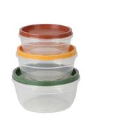 Urban Living BOITE FRIGO RONDE X3PCS 3 COULEURS ASSORTIES 300ML / 600ML / 900ML