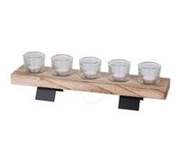 Urban Living - Bougeoir design bois et métal Natural Living - Noir - Natural Living Noir