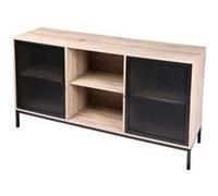 Urban Living - Buffet 2 portes Soho en bois et métal - Beige et noir Beige G
