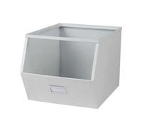 Urban Living Casier de Rangement en métal avec étiquette - Blanc