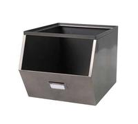 Urban Living - Casier de rangement en métal avec étiquette - Gris