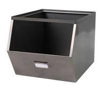 Urban Living - Casier de rangement en métal avec étiquette - Gris - DOCK Gris G