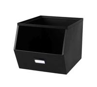 Urban Living Casier de Rangement en métal avec étiquette - Noir