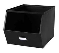 Urban Living - Casier de rangement en métal avec étiquette - Noir Noir