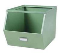Urban Living - Casier de rangement en métal avec étiquette - Vert - DOCK Vert G