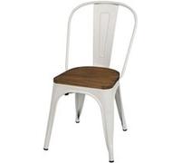 Urban Living - Chaise vintage Liv H84 cm - Blanc blanc G