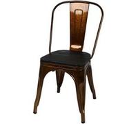 Urban Living - Chaise vintage Liv H84 cm - Doré et noir Noir