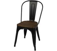 Urban Living - Chaise vintage Liv H84 cm - Noir noir G