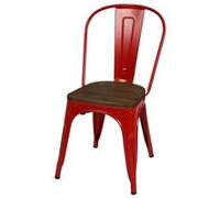 Urban Living - Chaise vintage Liv H84 cm - Rouge - LIV rouge G