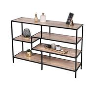 Generique Bibliothèque COLORADO 5 étagères Noir mat Bois et métal 114x33xH76 cm