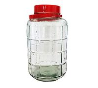 Urban Living CONSERVATION - BOCAL 10LTR AVEC COUVERCLE ET ANSE ROUGE D21XH36CM