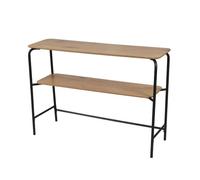 Urban Living - Console 2 niveaux Marcel avec structure en métal - Marron et noir
