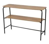 Urban Living - Console 2 niveaux Marcel avec structure en métal - Marron et noir Marron G