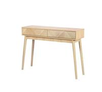 Urban Living - Console 2 tiroirs Shelby en bois avec système d'ouverture push pull - Beige