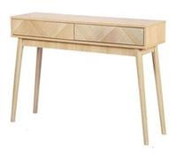 - Console 2 tiroirs Shelby en bois avec système d'ouverture push pull - Beige