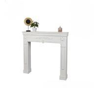 Contour de cheminée - Bois blanc cérusé - Bois - 104 x 17 x H 100 cm