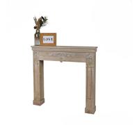 Urban Living Cottage Contour de Cheminée décorative en bois naturel Ceruse 107x17x100 cm