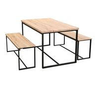 Urban Living "Dock Table A Manger avec 2 BANCS - Table : 140X80X75CM / Banc : 120X35X46CM