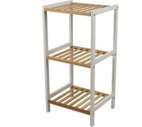 Urban Living - Etagère 3 niveaux en bois - Marron et banc Blanc