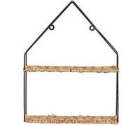 Urban Living - Etagère murale design métal et corde Natural Living - L. 35 x H. 45 m - Noir - Natural Living Noir