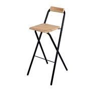 Urban living Friends Tabouret en bois/noir 48 x 43 x H 98 cm