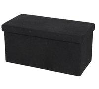 Urban Living KUBE TEDDY BANC DE RANGEMENT PLIABLE NOIR 76X37,5XH37,5CM