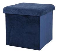 Urban Living KUBE VELOURS POUF DE RANGEMENT PLIABLE BLEU 37,5X37,5XH37,5CM