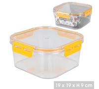 Urban Living Liberty Boite Hermetique Carree 1800Ml Avec Clip 19X19Xh9Cm Mustard Yellow